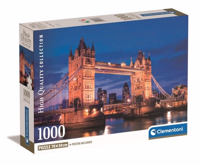 Clementoni 1000 st CB High Quality Collection Tower Bridge på natten