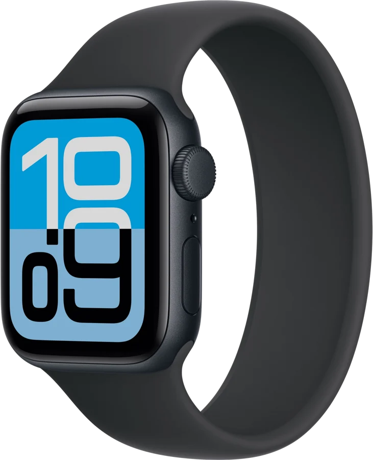 Apple Watch SE 3 GPS 44mm Midnight Aluminium Case med Midnight Sport Band - M/L