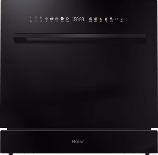 Haier XPI 8D9FFB Kompakt Diskmaskin (svart)