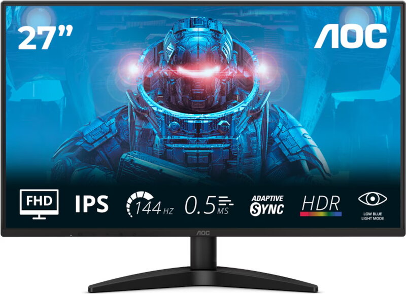 AOC 27B36X 27" / 1920x1080 / IPS / 144hz / 0,5ms / HDR10 / HDMI,DP (Fyndvara klass 1)