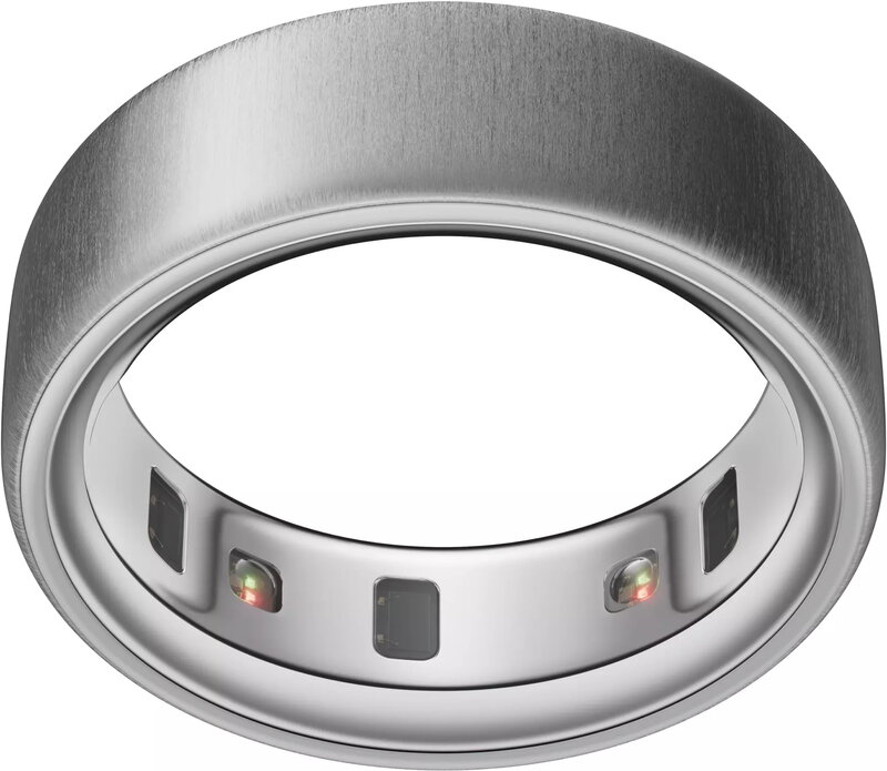 Oura Ring 4 Brushed Silver Size 15