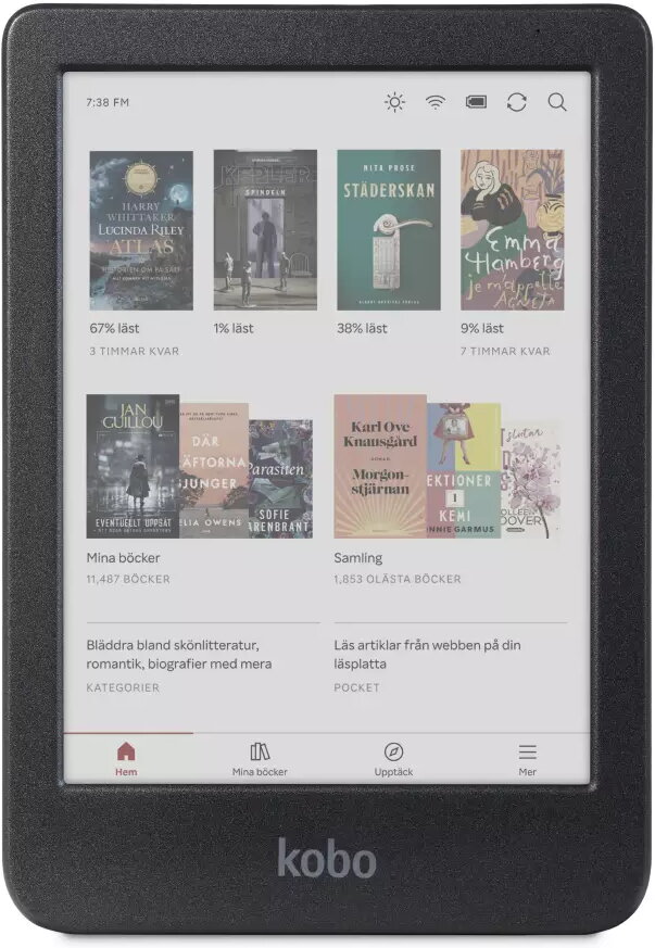Kobo Clara Colour 6" / 512MB / 16GB - Black (Fyndvara klass 1)