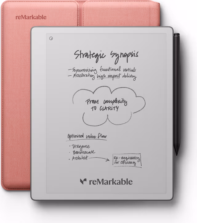 reMarkable Paper Pure 10,3" + Marker Plus + Sleeve Folio (desert pink)