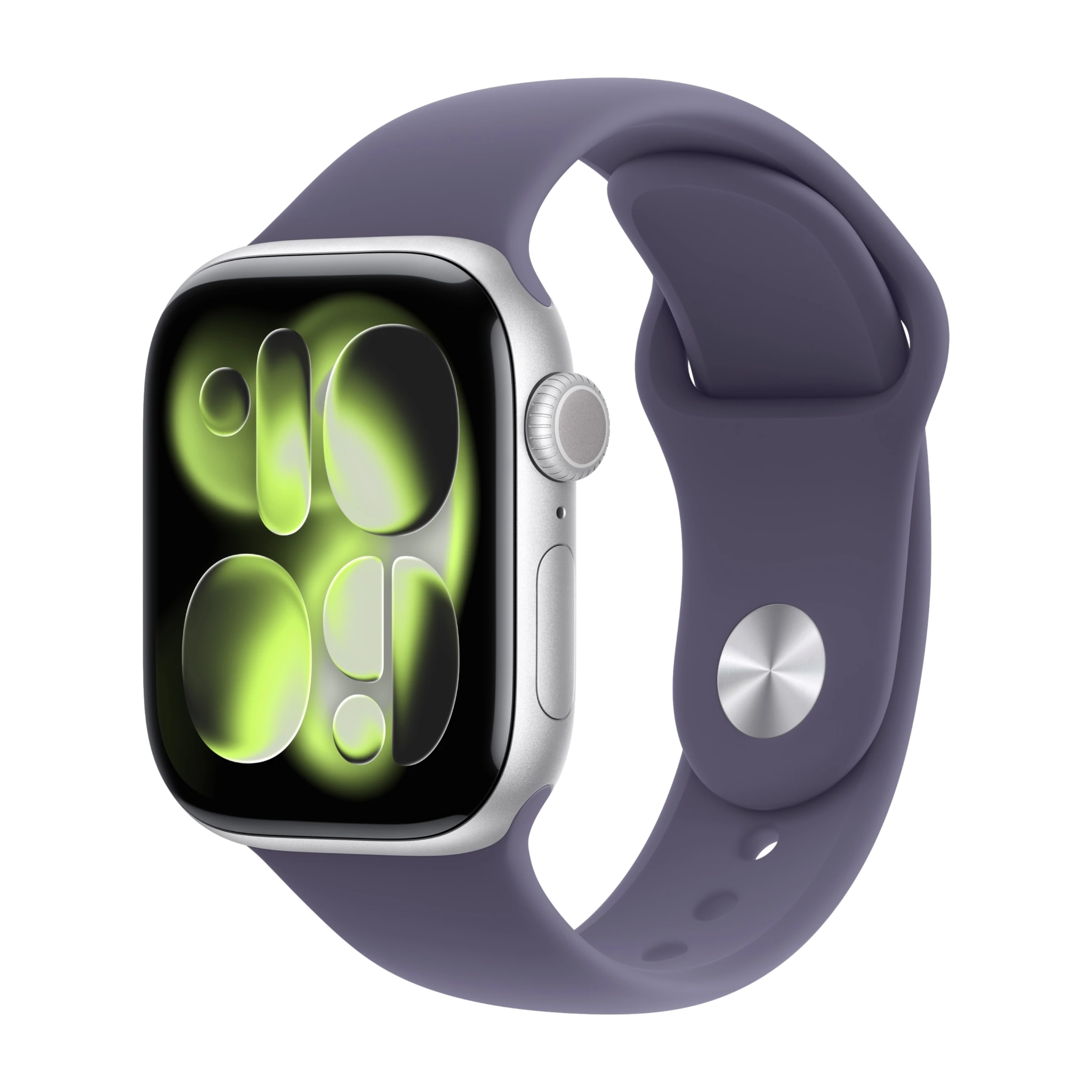 Apple Watch Series 11 GPS + Cellular 42mm Silver Aluminiumboett med Purpurdimma Sportband - M/L