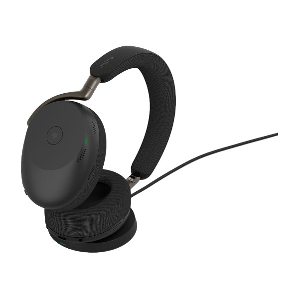 Jabra Evolve3 85 MS Link390a, Bluetooth, inkl. laddningsplatta - Svart