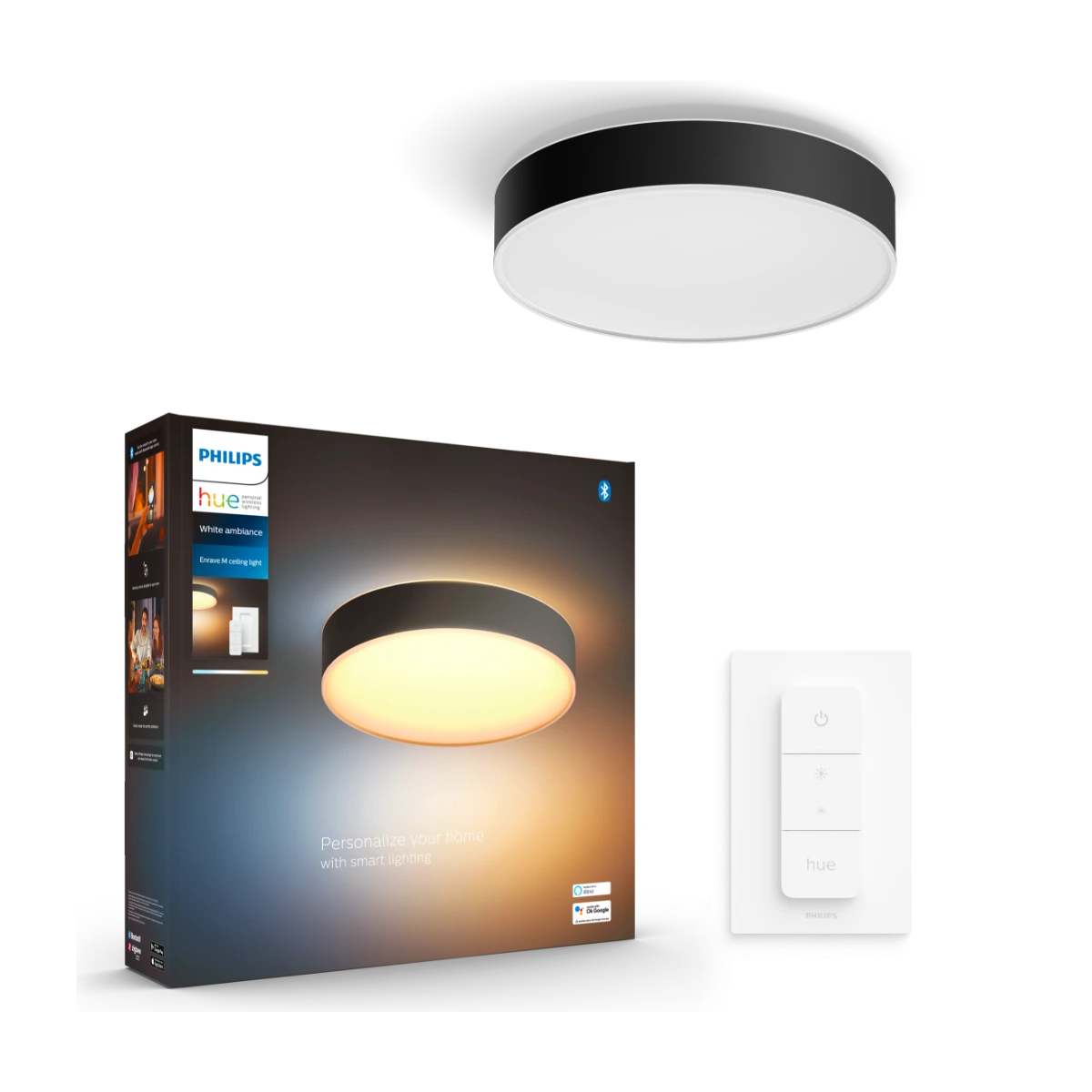 Philips Hue Enrave Medium Taklampa Svart
