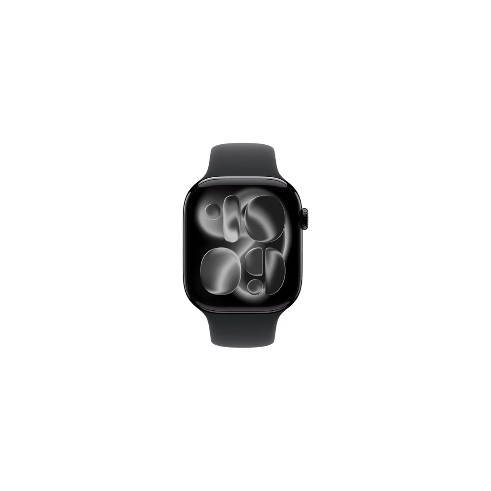 apple watch series 11 gps 46mm gagatsvart aluminium svart sportband s m