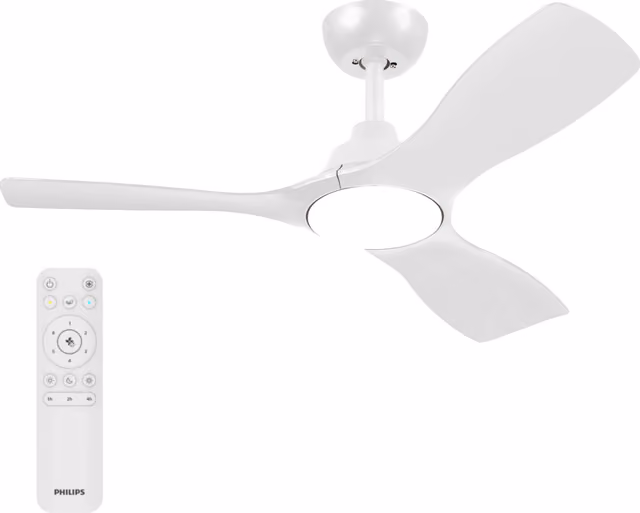 Philips Olas Takfläktslampa Ø106 cm Justerbart vitt ljus Vit