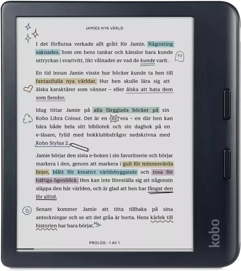 Kobo Libra Colour 7" / 1GB / 32GB - Svart