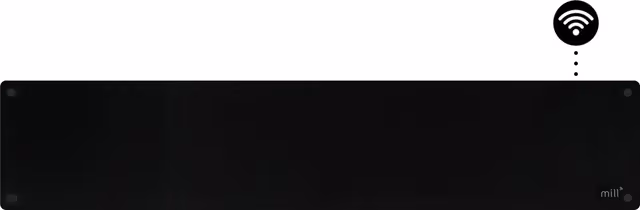Mill Glass Smart WiFi panelvärmare GL1050LWIFI4BLACK (svart)