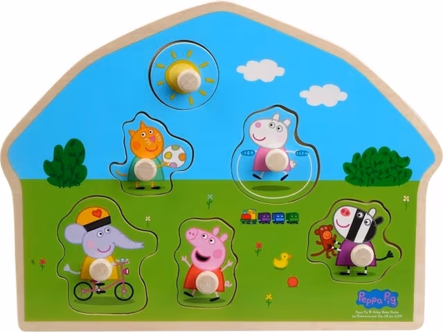 Barbo Toys Peppa Pig-format träpussel - Lekplats