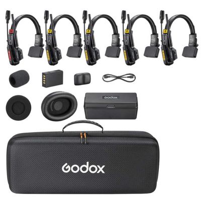 Godox Skytalk Air 5S Wireless Headset Intercom System, 5-Person