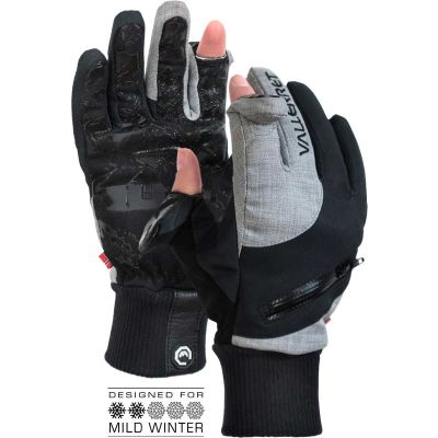 Vallerret W's Nordic Photography Glove S -fotohandskar, svart/grå