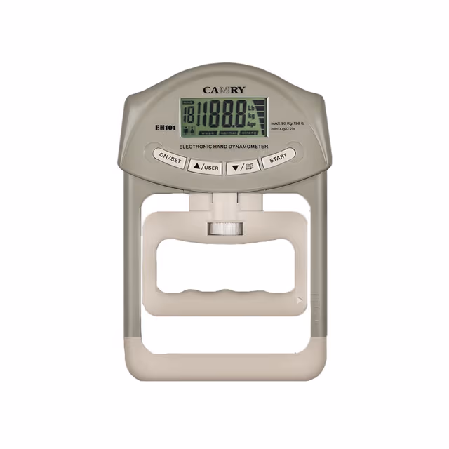 ELEKTRONISK Handdynamometer Greppstyrketestare - Justerbar & Exakt Grey