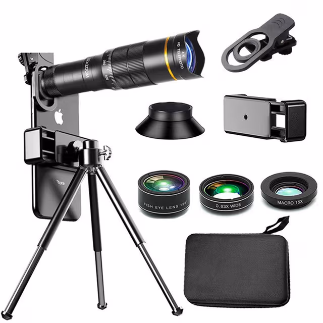 22x Zoom Mobiltelefon Teleskop - Högupplöst Monokulär med Stativ & Clip