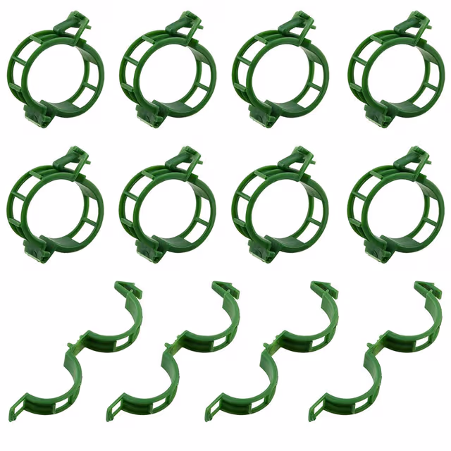Stödjande Klämmor för Växter - 100 pack Green