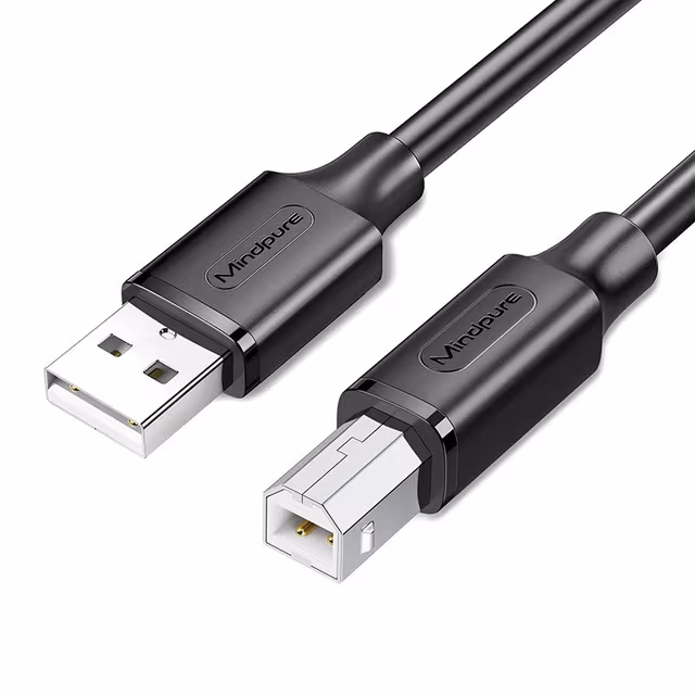 USB 2.0 Skrivarkabel - Syrefri Koppar USB-B till USB-A Sladd för Höghastighetsdataöverföring 1 m