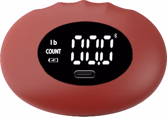 UPPLADDNINGSBAR Handdynamometer - Digital Grip Strength Tester Upp Till 180kg WineRed