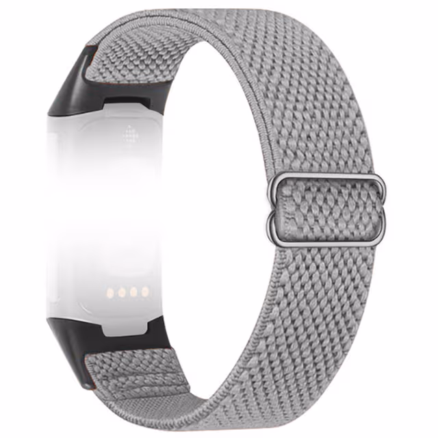 Klockarmband i Nylon för Fitbit Charge 5/6 LightGrey