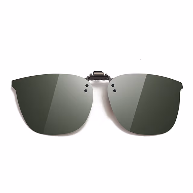 Polariserade Clip-on Solglasögon – UV400 Körglasögon för Glasögonbärare Green