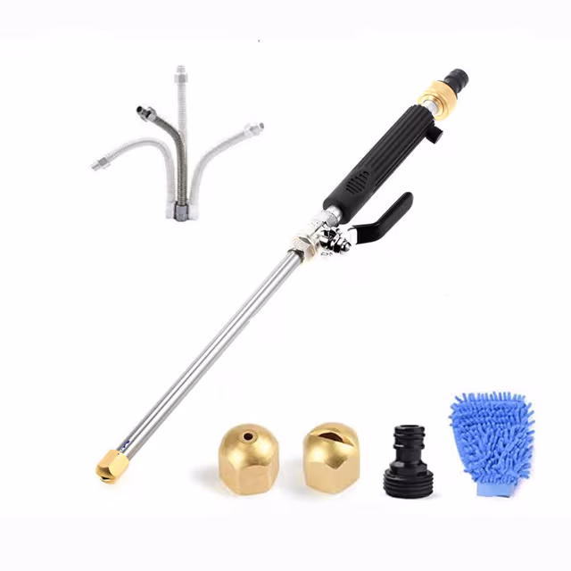 Jet Power Washer Högtryckstvätt för trädgårdsslang 2 munstycken 3/4"" Black