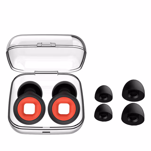 Brusreducerande öronproppar Black+Red