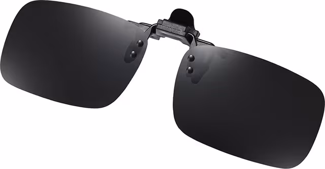 Polariserade Clip-on Solglasögon - Medium Storlek Spegel Svart