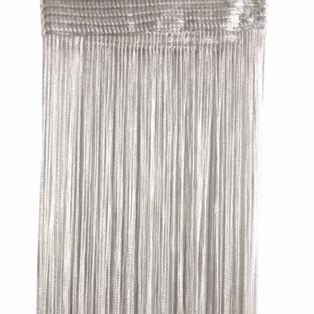 Fransgardin draperi 100x200 cm 1 par White