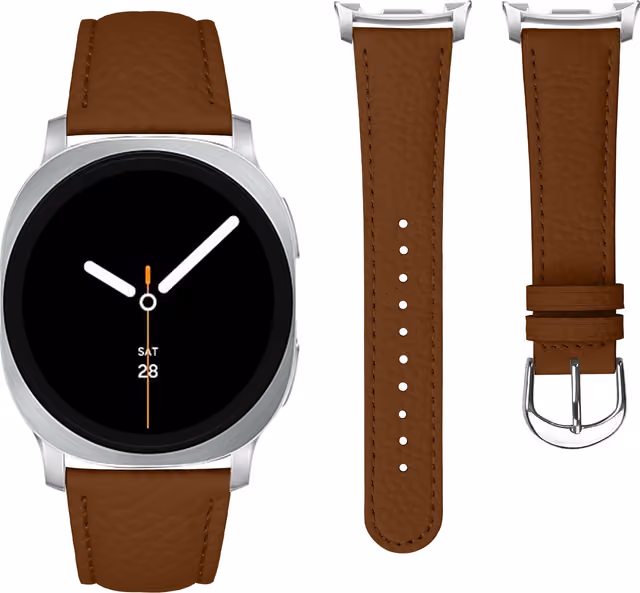 Samsung Galaxy Watch8/Classic Läderarmband i Äkta Nappaläder med Struk