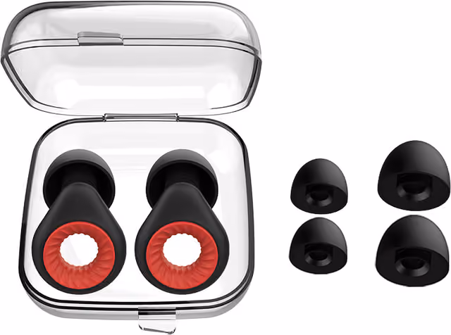 Öronproppar med brusreducering Black+Red