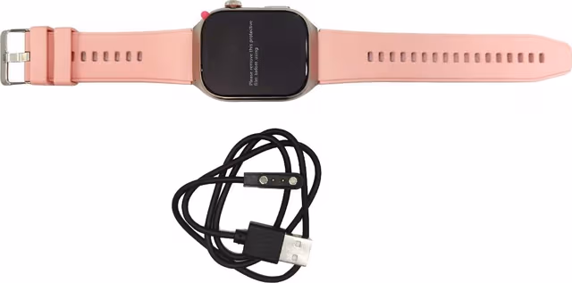 Smartklocka med EKG, puls, blodtryck, sömn, stegräknare Pink
