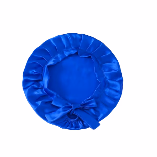 Sovmössa för Långt Hår, 100% silke Blue
