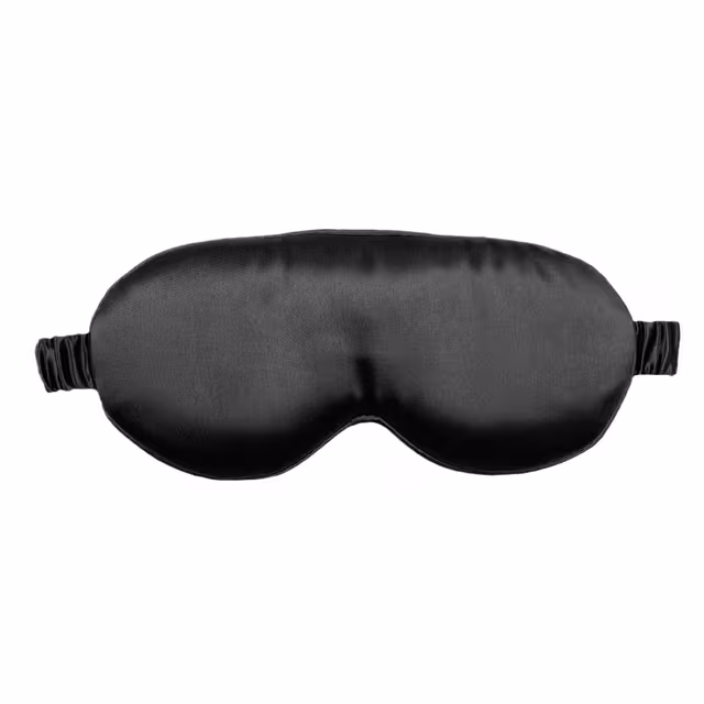 Silkesovmask med 3D-Design – Mörkläggande Ögonmask för Bekväm Sömn och