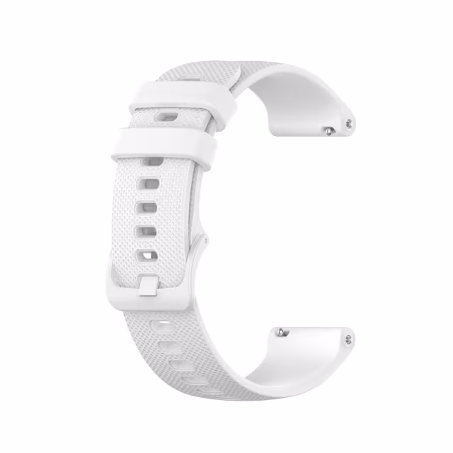 Klockarmband silikon White 20 mm