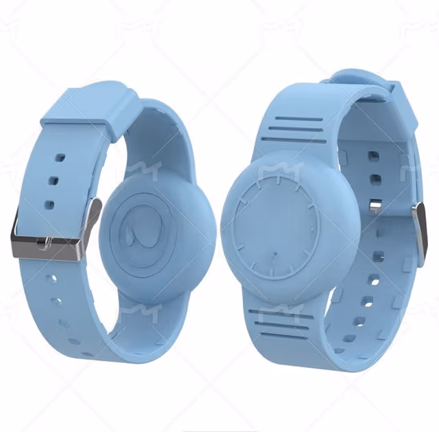 Skyddande silikonarmband för AirTag Blue
