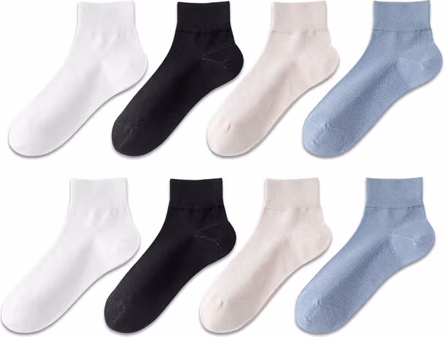 Sömlösa strumpor - 4-pack Black + light gray + dark gray + navy + khaki