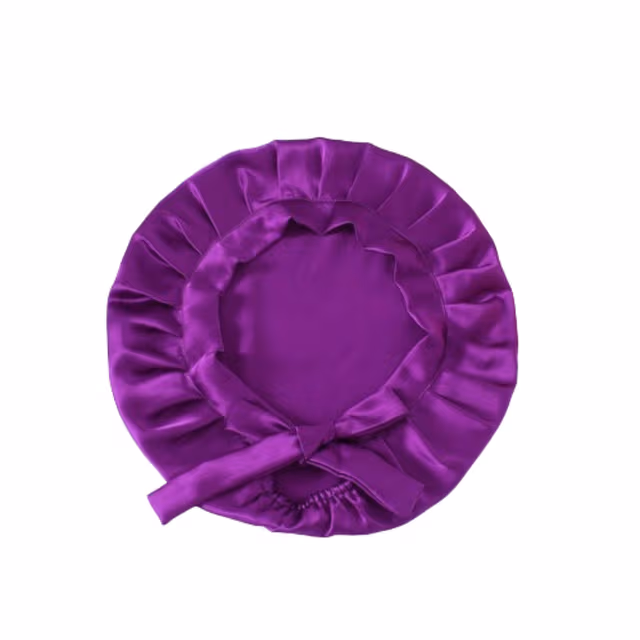Sovmössa för Långt Hår, 100% silke Purple