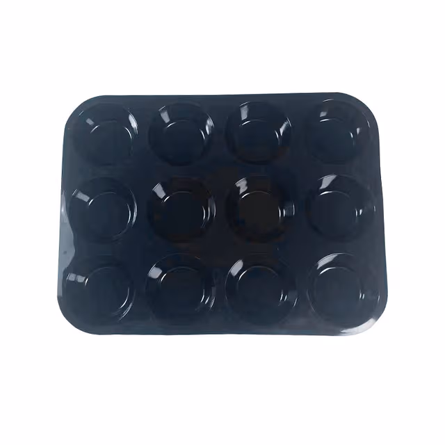 Silikonkakform - Muffinsform med 12 koppar Black