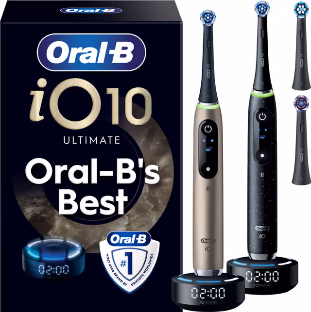 Oral-B iO10 Duo Elektrisk Tandborste 494076 (svart/guld)