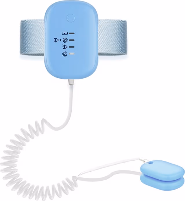 Trådlös Sängvätningslarm - Magnetisk Sensor för Äldre och Barn Blue
