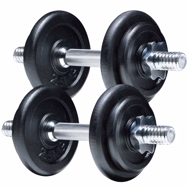 Fit'n Shape Justerbara hantlar 20kg, viktskivor järn