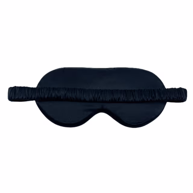 Sovmask i 100 % silke Black
