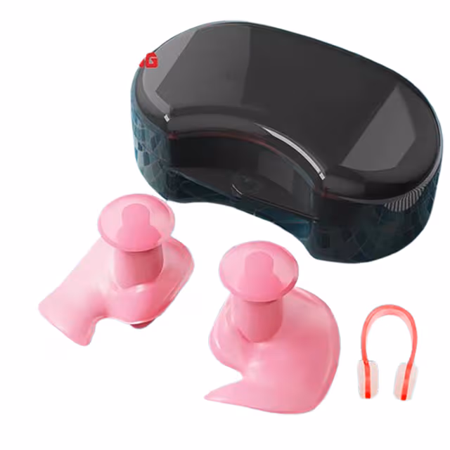 Öronproppar och Näsklämma för Simning Pink