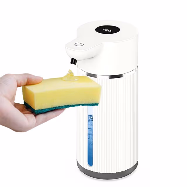 Automatisk Tvåldispenser med Skärm - Hygienisk Lösning för Hem och Hotell White
