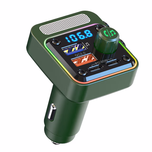 Bluetooth FM-Sändare V5.0 Green