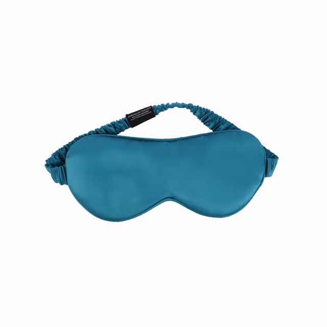 Sovmask i 100 % silke Blue