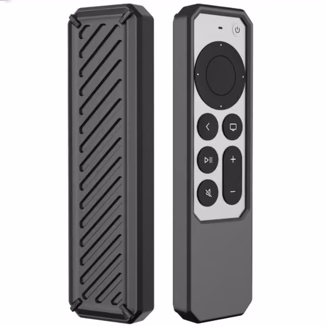 Silikonfodral för Apple TV 4K 2021/2022 Fjärrkontroll Svart
