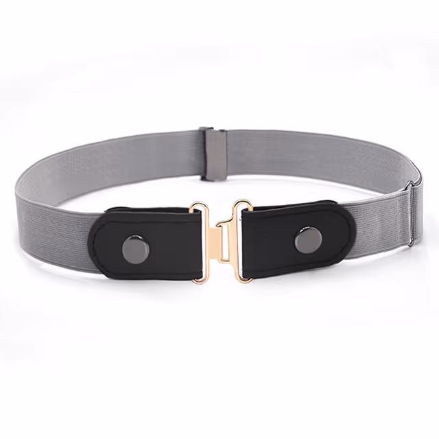 Elastiskt bälte utan spänne Grey