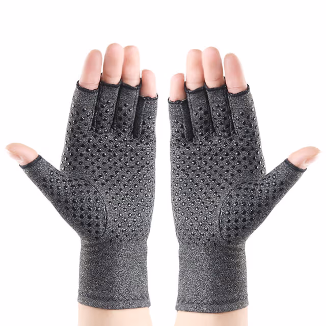 Fingerlösa Kompressionshandskar, 1 Par Grey S