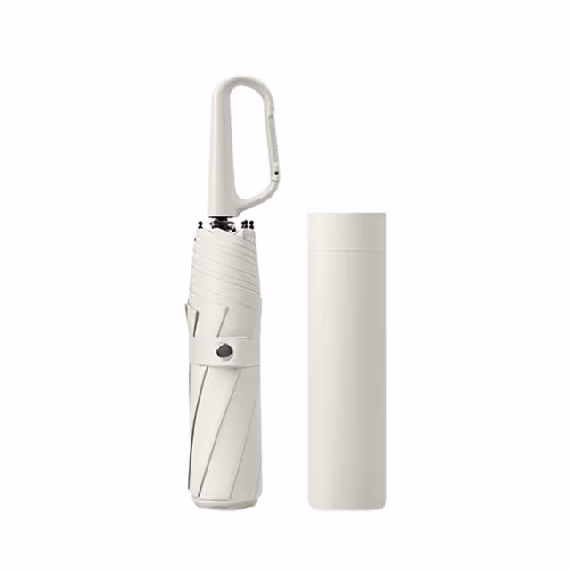 Automatisk Paraply med Ringklämma - Hopfällbart Reseparaply White